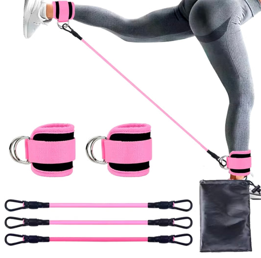 Booty Resistance Band With Ankle Straps Fitness