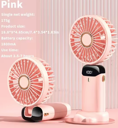 Electric Fan Portable Air Conditioner Mini Cooler Rechargeable Neck Fans for Home