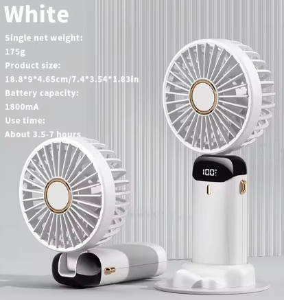 Electric Fan Portable Air Conditioner Mini Cooler Rechargeable Neck Fans for Home