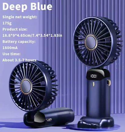 Electric Fan Portable Air Conditioner Mini Cooler Rechargeable Neck Fans for Home